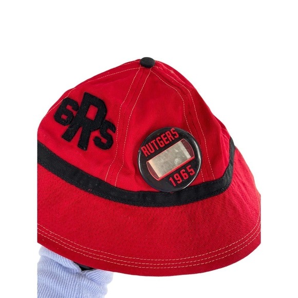 Rare VINTAGE RUTGERS BUCKET HAT WITH PIN - Picture 1 of 7